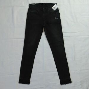 Joe's Jeans Flawless Skinny Crop with Cuffs Faded Black Denim Jeans 24 NWT